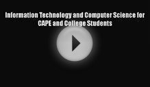 [PDF] Information Technology and Computer Science for CAPE